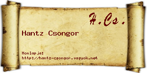 Hantz Csongor névjegykártya